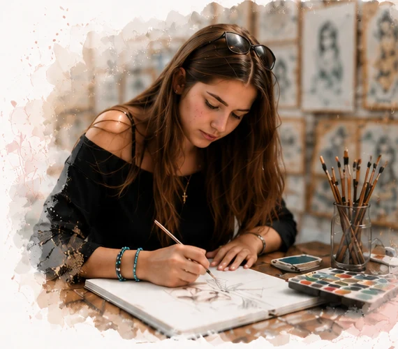 Alexandra în atelier